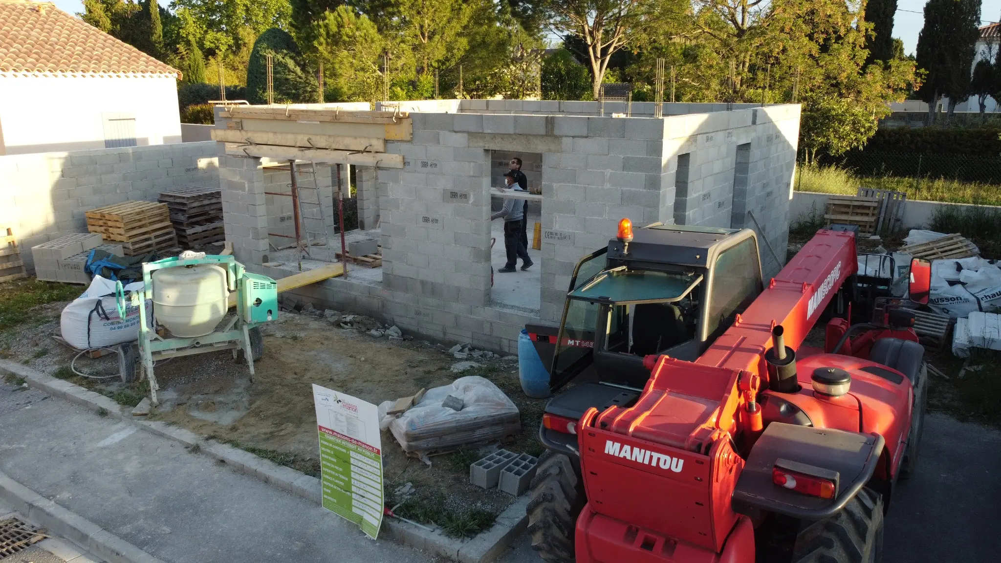 Linteaux et chaînages d’une maison neuve à Châteaurenard